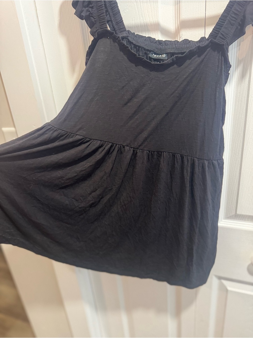 torrid Black Ruffled Strap Tank Dress (fits XL-2X)
